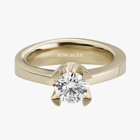 Four-Prong Diamond Solitaire Ring